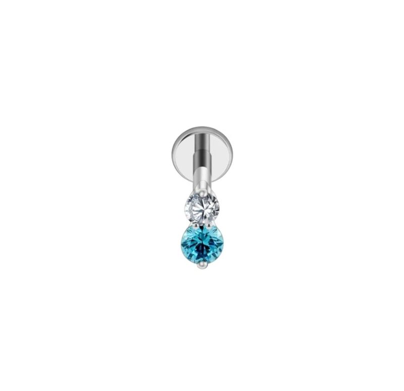 Aqua Duo Titan Labret Sølv