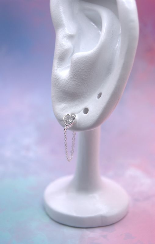 Crystal Heart Connection Earrings