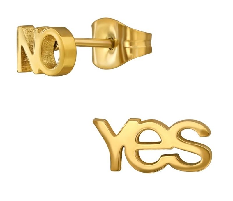 YES / NO Gylne stålstuds