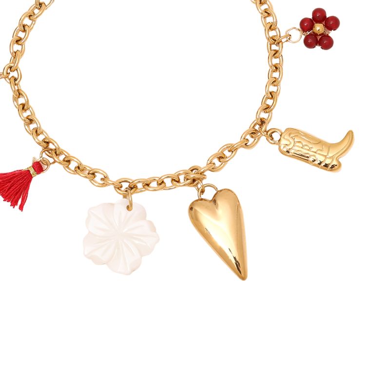 Heart, Moon & Flower Armbånd