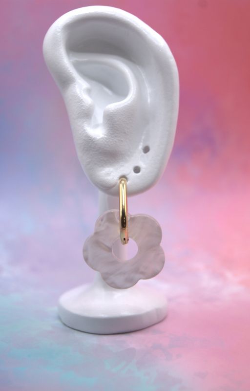 Luna Flower Hoops