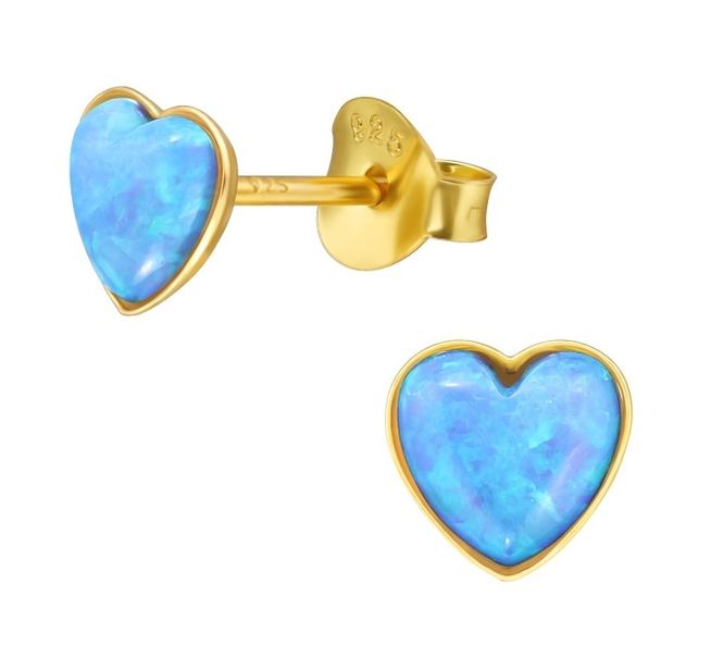 Hovedbilde Blue Opal Heart Øredobber