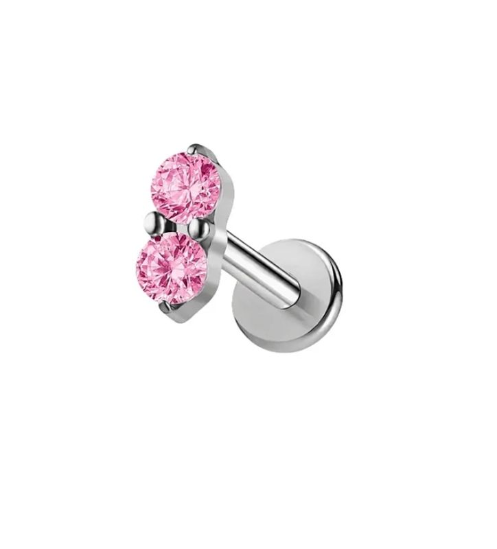 Pink Duo Titan Labret Sølv