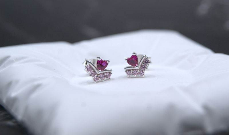 Pink Romance sølvøredobber
