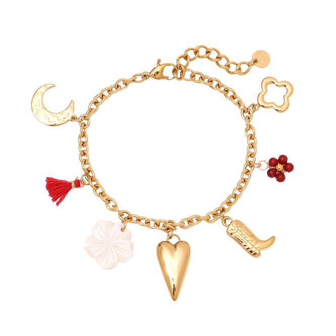 Hovedbilde Heart, Moon & Flower Armbånd