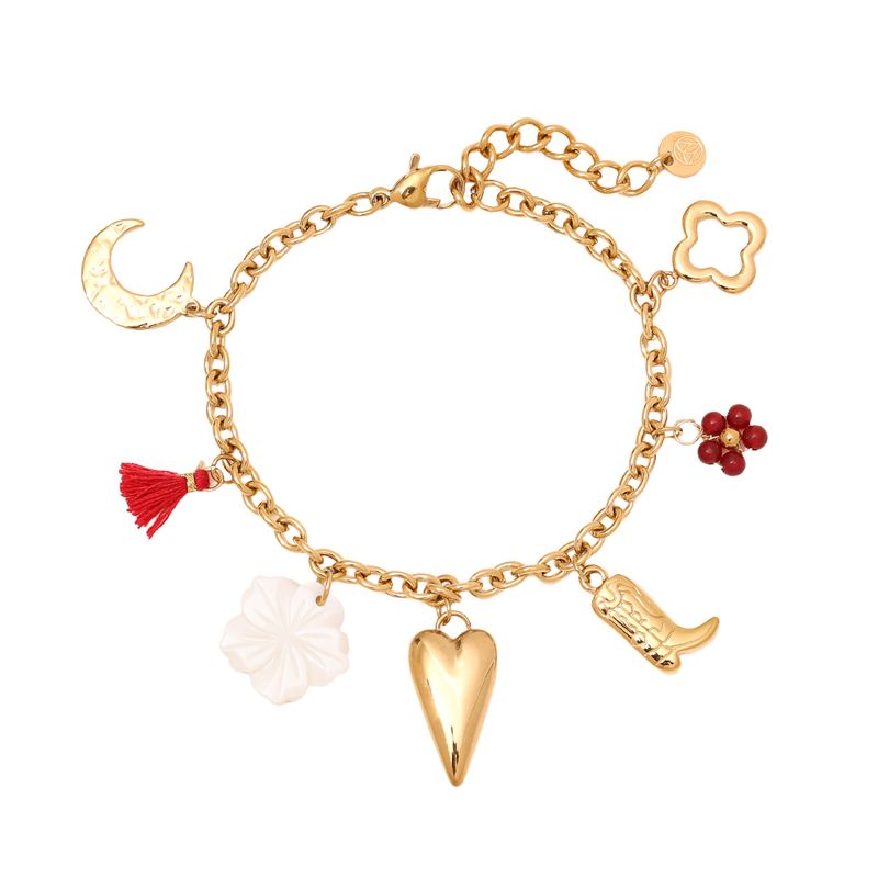 Heart, Moon & Flower Armbånd