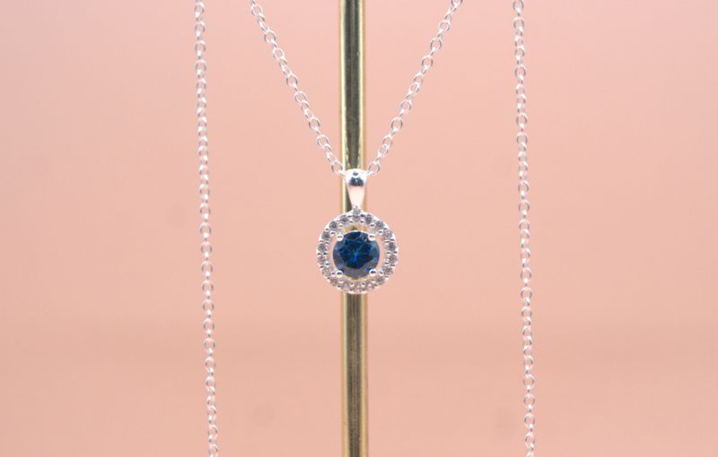 Blue Crystal Halskjede