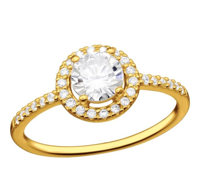 Hovedbilde Halo Crystal Ring 52str