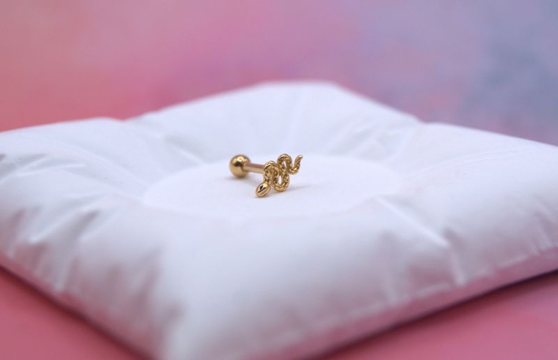 Golden Snake piercing