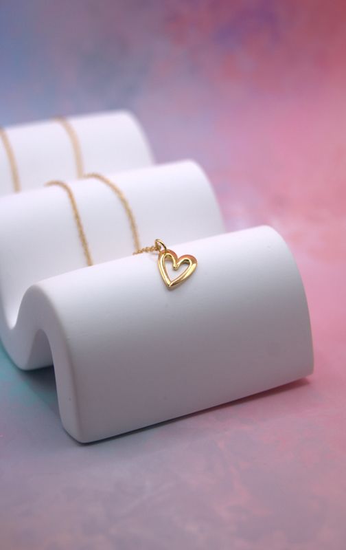 Golden Open Heart Necklace