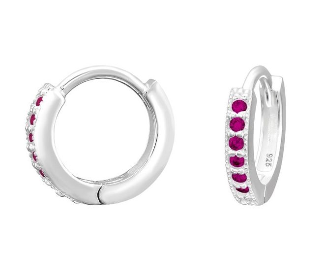 Hovedbilde Ruby Glow Huggie Øredobber