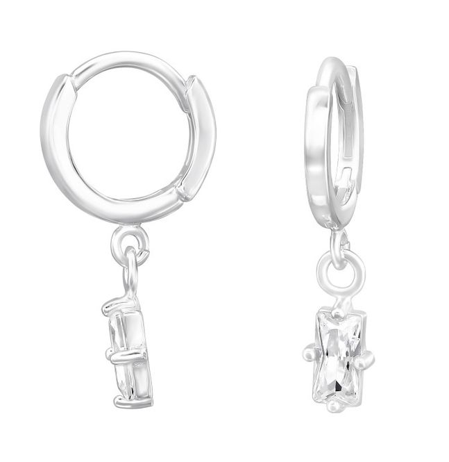 Hovedbilde Mini Silver Drop Huggie Øredobber