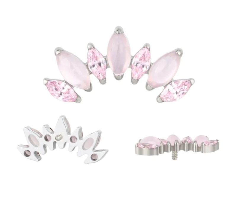 Bloom Rose Quartz Titan Labret